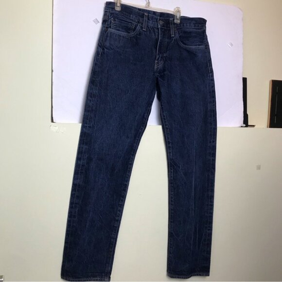 Levi’s 511 Red Tab Jeans Straight Leg Dark Wash Denim Zipper Fly Pockets 31 32L - Picture 2 of 14